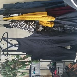 Black Linen Oversized Overalls